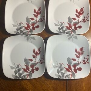 4 Corelle Kyoto 9” Square Plates